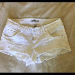 Charlotte Russe Refuge white jean shorts
